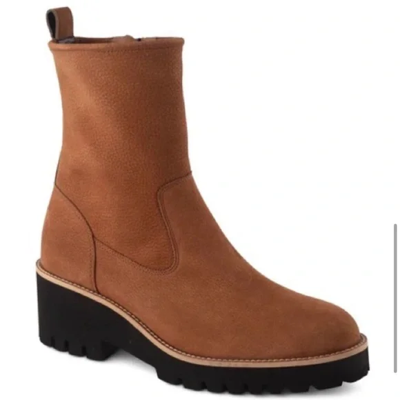 ❌SOLD❌NWT💥Paul Green NEWBURY Suede Wedge Bootie, Toffee Size UK 5.5 US 8 - Picture 3 of 11